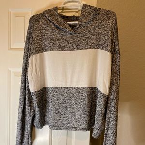 Flirtitude/ Grey and White athletic sweater